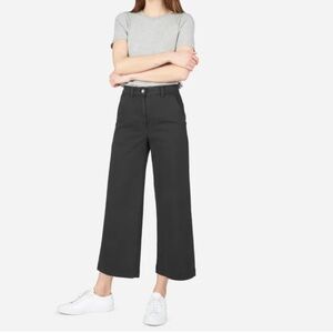 Everlane Black Wide Leg Cropped Jeans